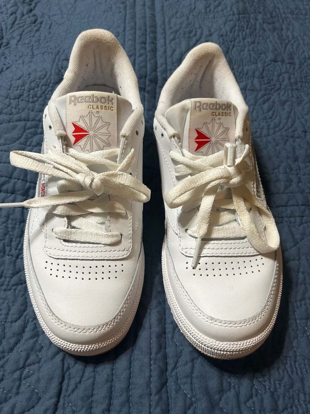 Reebok Club C 85 Size 7.5 White Leather Sneakers